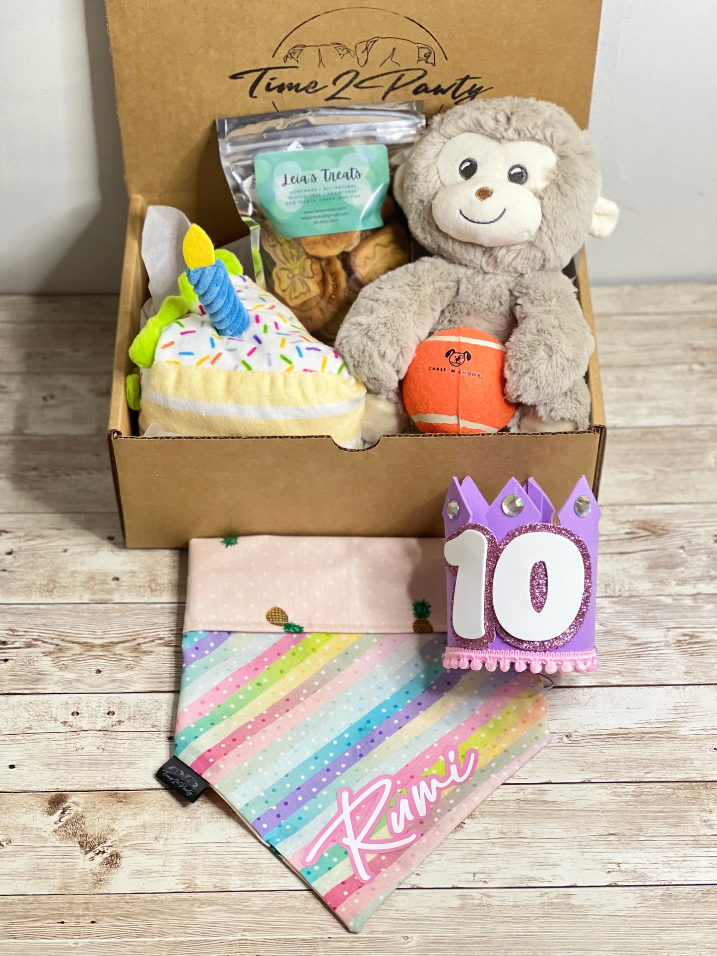 Birthday Dog Box + Crown